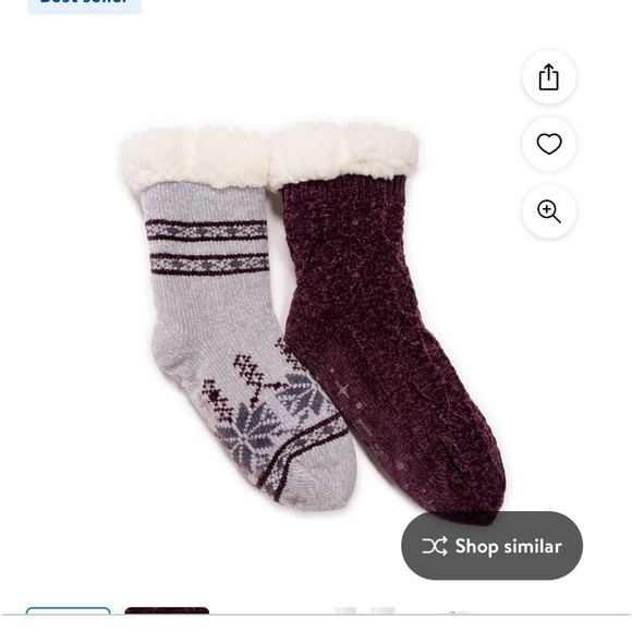 Muk Lukas Cabin Sock 2 Pair Pack New With Tags Size Small/Medium - Picture 12 of 13